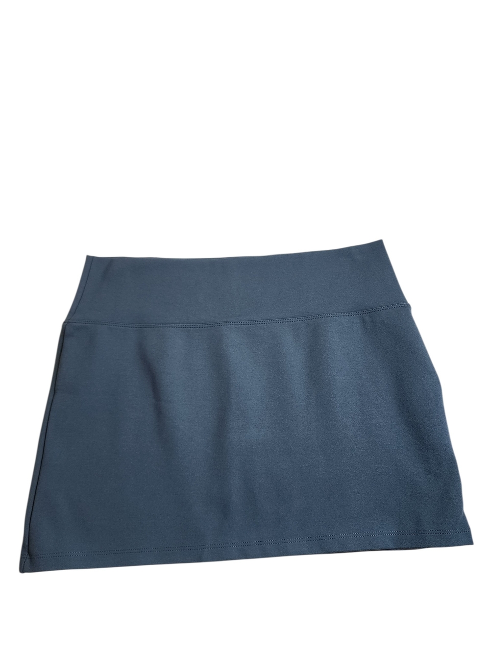 Aritzia Sunday Best Pull-On Mini Skirt Blue Stretch Knit Size M
